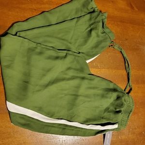 Dressy Side Strip Olive Pants